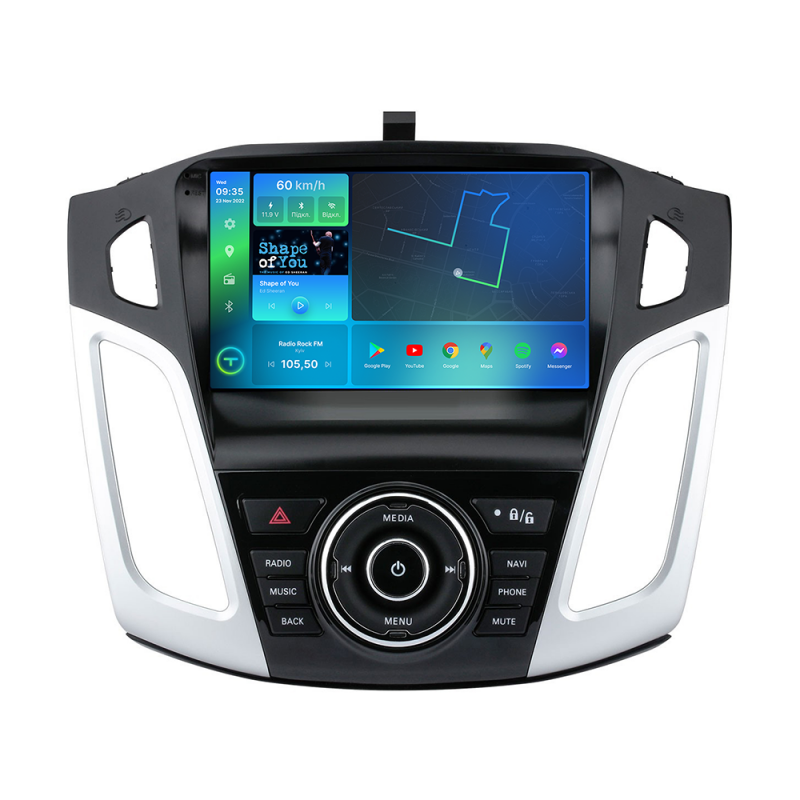 Штатна магнітола Torssen 2K DTS Ford Focus 12-17 чорна/сіра з кнопками F9432 4G Carplay DSP