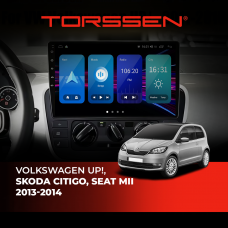 Штатна магнітола Torssen Volkswagen Up!, Skoda Citigo, Seat Mii 13-14 NF9 Carplay